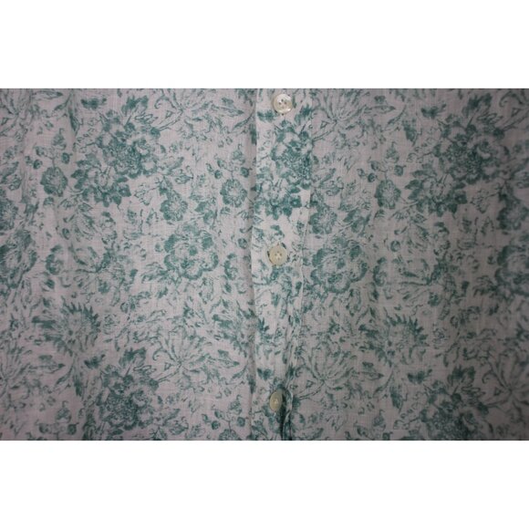 Luciano Barbera Men Medium Linen Floral AOP All Over Print Button Up Shirt B1085 - Picture 5 of 6